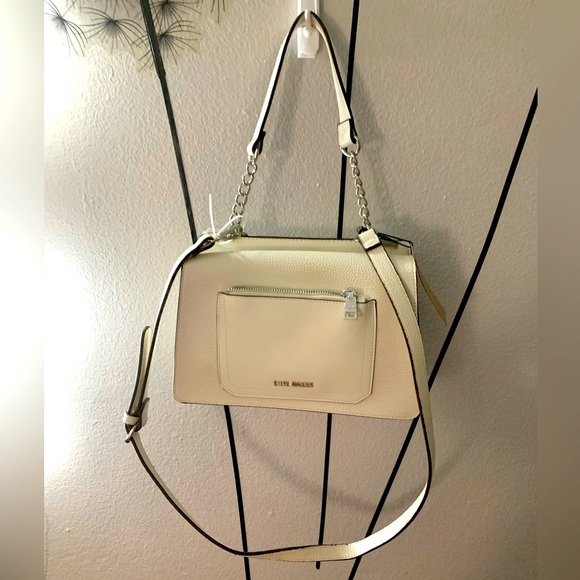 Steve Madden Ivory Leather Adjustable Crossbody/shoulder bag  New With Tags - Picture 3 of 9